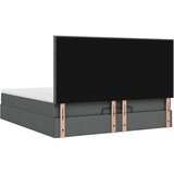 Otomanski okvir kreveta s madracima tamnosivi 200x200cm tkanine | shoptok.hr
