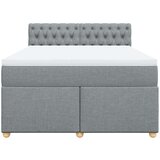  Krevet box spring s madracem svjetlosiva 160x200 cm tkanina | shoptok.hr