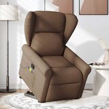 Maison Chic masažni naslanjač - Relax naslanjač s funkcijo vstajanja rjavo blago, (22134623) | Shoptok.si