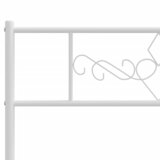  Metalni okvir kreveta uzglavlje i podnožje bijeli 120x200 cm | shoptok.hr
