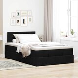  Otomanski krevet s madracem crni 120x200 cm tkanine | shoptok.hr
