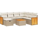 Maison Chic Seti vrtnega pohištva - Vrtna garnitura - Vrtni pohištvo set 8-delna z blazinami bež poli ratan, (21802075) | Shoptok.si