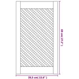  Vrata za ormarić rešetkasti dizajn 2 kom 39,5x69 cm borovina | shoptok.hr