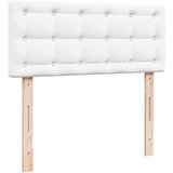 vidaXL Otomanski posteljni okvir z vzmetnico bel 120x200 cm um. usnje | Shoptok.si