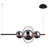  azzardo - zamensko staklo za luster sandra crno/hromirano - veliki prečnik 22 cm | Eponuda.com