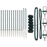  Ograda od lančane veze s 13 šiljatih nosača 0.4x25 m Galvanizirani čelik | shoptok.hr