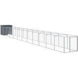  Kućica za pse s igralištem antracit 110 x 1221 x 110 cm čelična | shoptok.hr