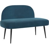  Oblikovana klupa s naslonjačem Plava 110 x 60 x 76 cm Baršun | shoptok.hr