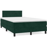  box spring s madracem tamnozeleni 120x190 cm baršunasti | shoptok.hr