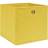 vidaXL škatle za shranjevanje 4 kosi rumene 32x32x32 cm blago | Shoptok.si