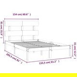  Posteljni okvir trden les 150x200 cm, (20902986) | Shoptok.si