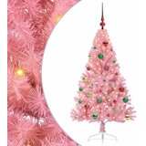  Umjetno predsvijetljeno božićno drvce Ružičasta 150 cm PVC | shoptok.hr