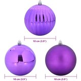  Set božićnih kuglica XL 15 pcs Lila Plastika | shoptok.hr