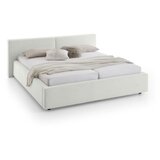 Meise Möbel Bela oblazinjena zakonska postelja s prostorom za shranjevanje z letvenim dnom 160x200 cm Cube – | Shoptok.si