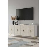 Hanah home komoda Ayshe 180, 180 cm, bela / travertin / zlatna | Eponuda.com