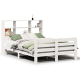 vidaXL Posteljni okvir brez vzmetnice bel 140x200 cm trdna borovina | Shoptok.si