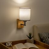  Brilagi - Zidna lampa NUBILA WOOD 1xE27/25W/230V hrast/siva | Eponuda.com