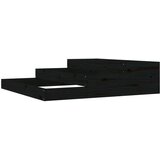  Sadilica crna 107x107x27 cm od masivne borovine | shoptok.hr