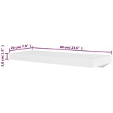  Zidne police 4 kom bijele 60 cm | Eponuda.com