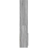  Visoka komoda siva boja hrasta 92x33x180 cm konstruirano drvo | shoptok.hr