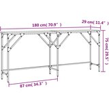  Konzolni stol boja hrasta sonome 180x29x75 cm konstruirano drvo | shoptok.hr