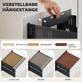  Mobilni ormar za spise s 3 ladice na zaključavanje viseći sustav 39 x 48 x 59 cm bijela | shoptok.hr