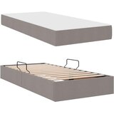  s madracem i skladištem Sivo-smeđa 90 x 190 cm Poliester | shoptok.hr