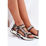 D.Franklin Women's Velcro Sandals Black-Beige | ePonuda.com