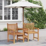 vidaXL Vanjske Stolice Smeđa 152 x 63 x 89 cm Masivna tikovina | shoptok.hr