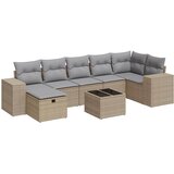  8-dijelni set vrtnih sofa od poliratana s jastucima bež | shoptok.hr