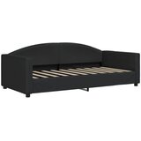  Dnevni krevet crni 90 x 190 cm od tkanine | shoptok.hr