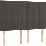  Posteljno vzglavje 4 kosa temno siv 72x5x78/88 cm žamet, (20952703) | Shoptok.si