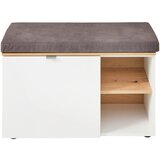XORA garderobna klop siva, bela, hrast artisan | Shoptok.si
