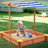 Kinder_Home dečiji drveni peščanik sa podesivim, vodootpornim poklopcem anti-uv 30 | ePonuda.com