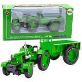 Metalni poljoprivredni traktor s prikolicom zeleni 1:18 Cijene