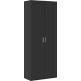 vidaXL Visoka omara črna 70x35x180 cm inženirski les | Shoptok.si