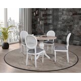 Aberto Design Set trpezarijski sto i 4 trpezarijske stolice Albero134 Bež Cene