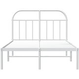  Metalni okvir za krevet s uzglavljem bijeli 120 x 190 cm | Eponuda.ba
