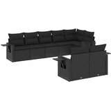  8-dijelni set vrtnih sofa od poliratana s jastucima crni | shoptok.hr