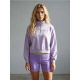 Sinsay Pamučna half-zip dukserica s vezenim natpisom u