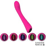 Sex HD Sunshine - vibrator G-točke s žljebovima na baterije (ružičasti) | shoptok.hr