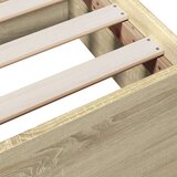 Okvir za krevet s uzglavljem boja hrasta 100x200 cm drveni | shoptok.hr
