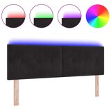  LED uzglavlje s gumbima Crno 72 cm Baršun | shoptok.hr