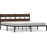  Okvir kreveta bez madraca s uzglavljem boja hrasta 190x200 cm | shoptok.hr