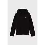 Calvin Klein Jeans Otroški pulover črna barva, s kapuco, IU0IU00617