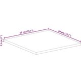 vidaXL Mizna plošča 50x50x2,5 cm kvadratna trden predelan les | Shoptok.si