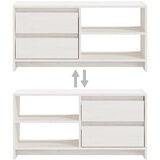 TV ormarić bijeli 80 x 31 x 39 cm od masivne borovine | shoptok.hr