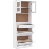  Visoka komoda ALTA bijela 77 x 35 x 188 cm od masivne borovine | Eponuda.com