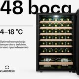 Klarstein Bevora samostojeći hladnjak za vino | 6 police | 128 L | 48 boca | 54 cm | shoptok.hr