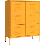 Ormarić s ladicama boja senfa 80 x 35 x 101,5 cm čelični | Eponuda.com